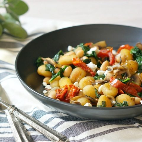 Pan-Fried Gnocchi with Sundried Tomatoes and Spinach - Forks and Folly